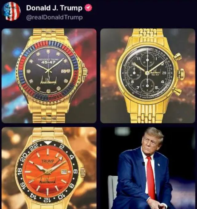 特朗普带货手表现尴尬乌龙，名字印成臀部笑翻众人